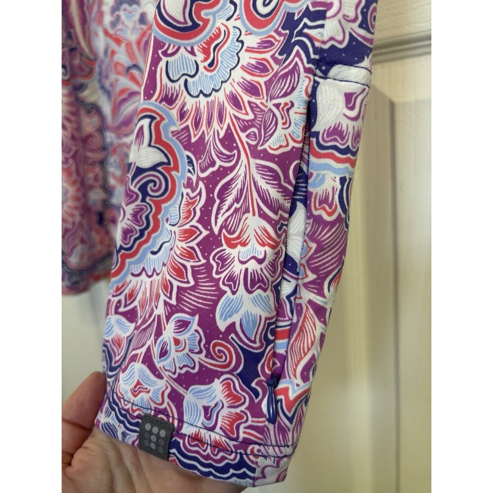 Title Nine Purple Floral Babydoll Diamalete Athletic Dress XS Stretch Pocket - Picture 6 of 8